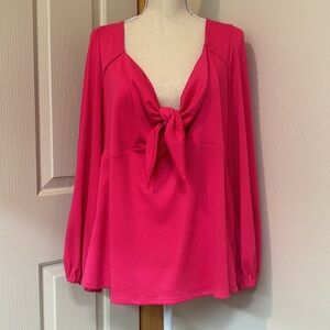NEW Fits like 3X Fucshia Blouse